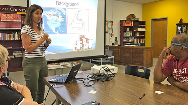 Dr. Merner conducting and educatin session