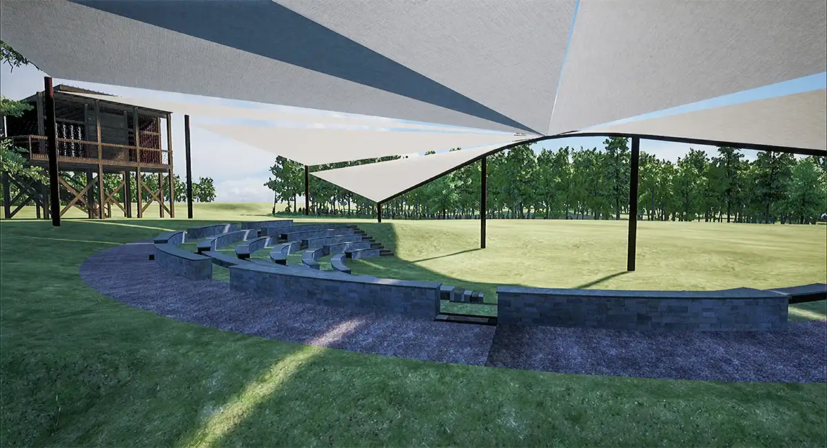 Raptor center depiction of awings
